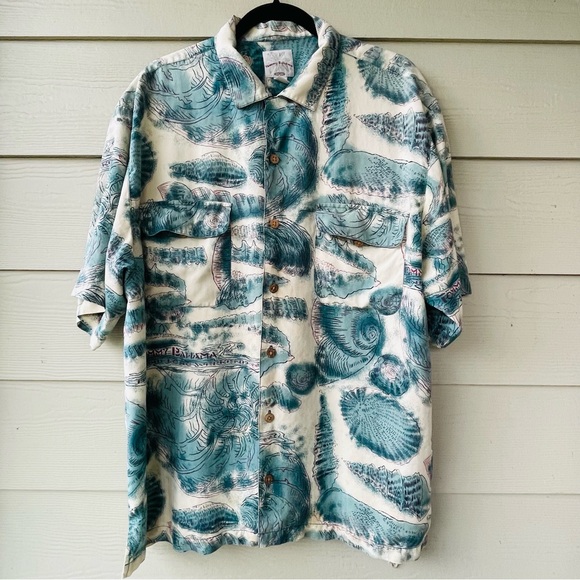 Tommy Bahama Shirt Mens Large Floral‎ Silk Button up Hawaii Beach Summery Relax - Picture 1 of 15